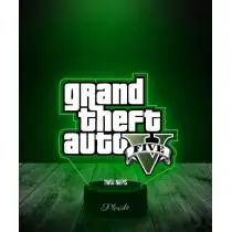Lampka LED 3D Plexido z Nadrukiem GTA V Logo - 3