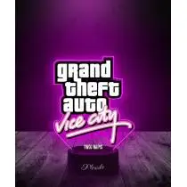 Lampka LED 3D Plexido z Nadrukiem Gra GTA Vice City Logo - 1