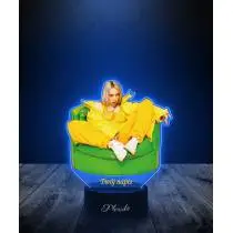 Lampka LED 3D Plexido z Nadrukiem Piosenkarka Billie Eilish - 3