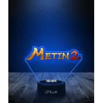 Lampka LED 3D Plexido z Nadrukiem Gra Metin 2 Logo - 1