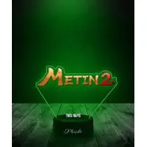 Lampka LED 3D Plexido z Nadrukiem Gra Metin 2 Logo - 3