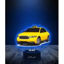 Lampka LED 3D Plexido z Nadrukiem Motoryzacja Taksówka - 3
