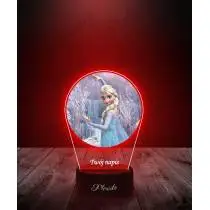 Lampka LED 3D Plexido z Nadrukiem Kraina Lodu Elsa - 3