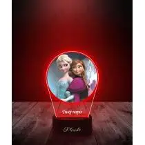 Lampka LED 3D Plexido z Nadrukiem Kraina Lodu Elsa i Anna - 3