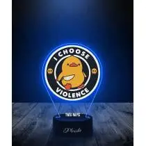 Lampka LED 3D Plexido z Nadrukiem Kaczka I Choose Violecne - 1