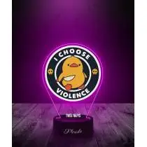 Lampka LED 3D Plexido z Nadrukiem Kaczka I Choose Violecne - 2