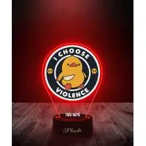Lampka LED 3D Plexido z Nadrukiem Kaczka I Choose Violecne - 3