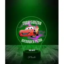 Lampka LED 3D Plexido z Nadrukiem Auto Zygzak McQueen - 3