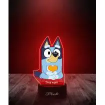 Lampka LED 3D Plexido z Nadrukiem Bajka Bluey - 3