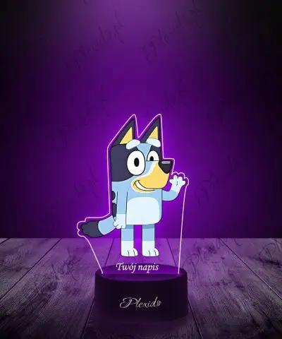Lampka LED 3D Plexido z Nadrukiem Bluey Pies - 1