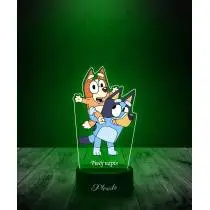 Lampka LED 3D Plexido z Nadrukiem Blue i Bingo - 3