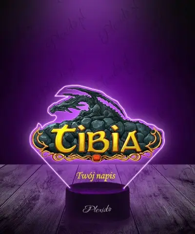 Lampka LED 3D Plexido z Nadrukiem Tibia Logo - 1