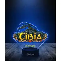 Lampka LED 3D Plexido z Nadrukiem Tibia Logo - 3