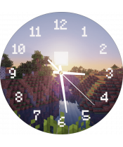 zegar_ścienny_dla_dzieci_plexido_minecraft_świat