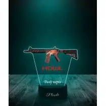 Lampka LED 3D Plexido z Nadrukiem CSGO Skin M4A4 Howl - 3