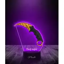 Lampka LED 3D Plexido z Nadrukiem CSGO Karambit Tiger Tooth - 1