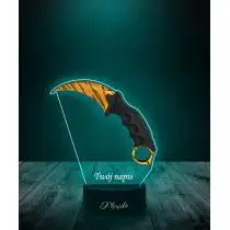 Lampka LED 3D Plexido z Nadrukiem CSGO Karambit Tiger Tooth - 2