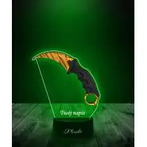 Lampka LED 3D Plexido z Nadrukiem CSGO Karambit Tiger Tooth - 3