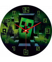 zegar_ścienny_dla_dzieci_plexido_minecraft_creeper