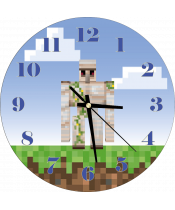 zegar_ścienny_dla_dzieci_plexido_minecraft_golem