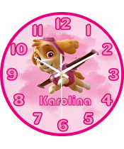 Zegar Ścienny dla Dzieci Plexido z Imieniem Sky Psi Patrol - 1