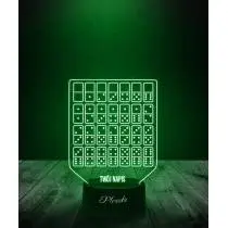 Lampka LED 3D Plexido Prezent Gra Domino - 2