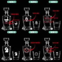 Zestaw do Whisky Karafka + Szklanki z Grawerem na Prezent Twisted - 5