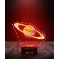Lampka LED 3D Plexido z Nadrukiem Prezent Planeta Saturn - 2