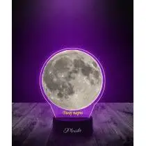Lampka LED 3D Plexido z Nadrukiem Prezent Księżyc - 3