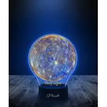 Lampka LED 3D Plexido z Nadrukiem Prezent Astronomia Planeta Merkury - 1