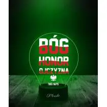 Lampka LED 3D Plexido z Nadrukiem Honor Ojczyzna Polska - 1