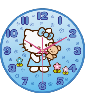zegar_ścienny_dla_dzieci_plexido_hello_kitty_z_misiem