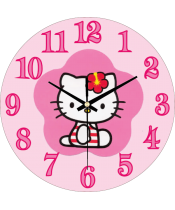zegar_ścienny_dla_dzieci_plexido_hello_kitty_kwiatek