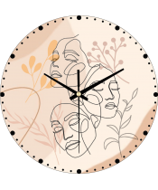 Zegar Ścienny Boho Plexido Line Art Twarze - 1