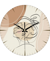 Zegar Ścienny Boho Plexido Line Art Dziewczyna - 1