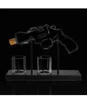 Zestaw do Whisky Karafka Rewolwer + 2 Kieliszki na Prezent - 4