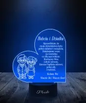 Lampka LED 3D Plexido Prezent na Dzień Babci i Dziadka Życzenia - 3