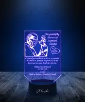 Lampka LED 3D Plexido Komunia Święta Papież