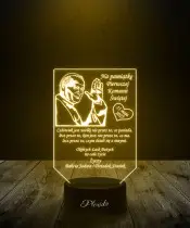 3D Plexido LED Lamp Holy Communion Pope