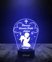 Lampka LED 3D Plexido Komunia Święta Aniołek