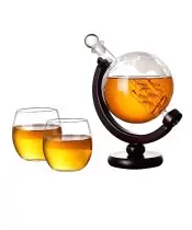 Whisky-Set Globe Karaffe + 2 Gläser als Geschenk
