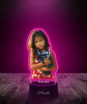 3D LED Plexido Lamp with Lilo and Stitch Film Print