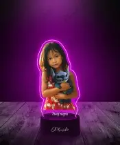 3D-LED-Plexiglaslampe mit Lilo-und-Stitch-Filmdruck