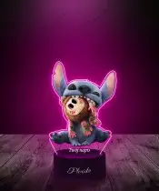 Lampka LED 3D Plexido z Nadrukiem Stitch z Zabawką
