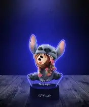 Lampka LED 3D Plexido z Nadrukiem Stitch z Zabawką