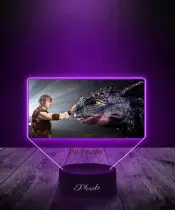 Lampka LED 3D z Nadrukiem Jak Wytresować Smoka Czkawka