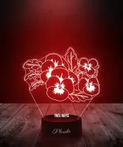 Lampka LED 3D Plexido Kwiatki Bratki