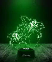 Lampka LED 3D Plexido Kwiaty Lilie