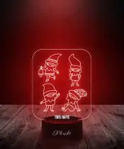 Lampka LED 3D Plexido Krasnale Ogrodowe