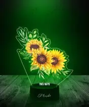 Lampka LED 3D z Nadrukiem Słoneczniki